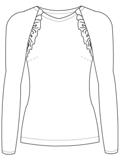 Shirt Charlette technische Zeichnung