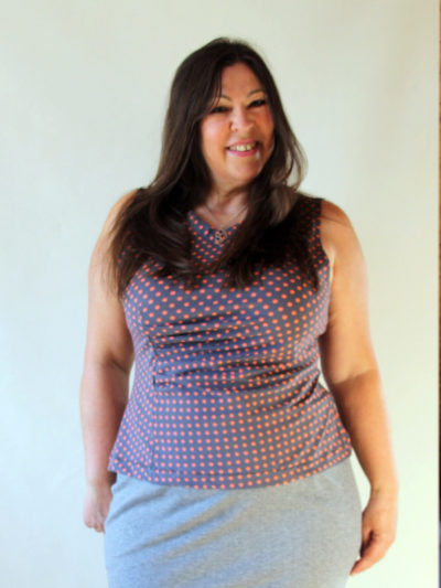 Shirt Joyce gepunktet orange