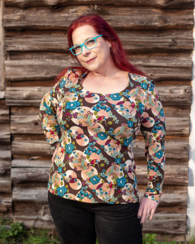 Shirt Lona Cup D braun gemustert